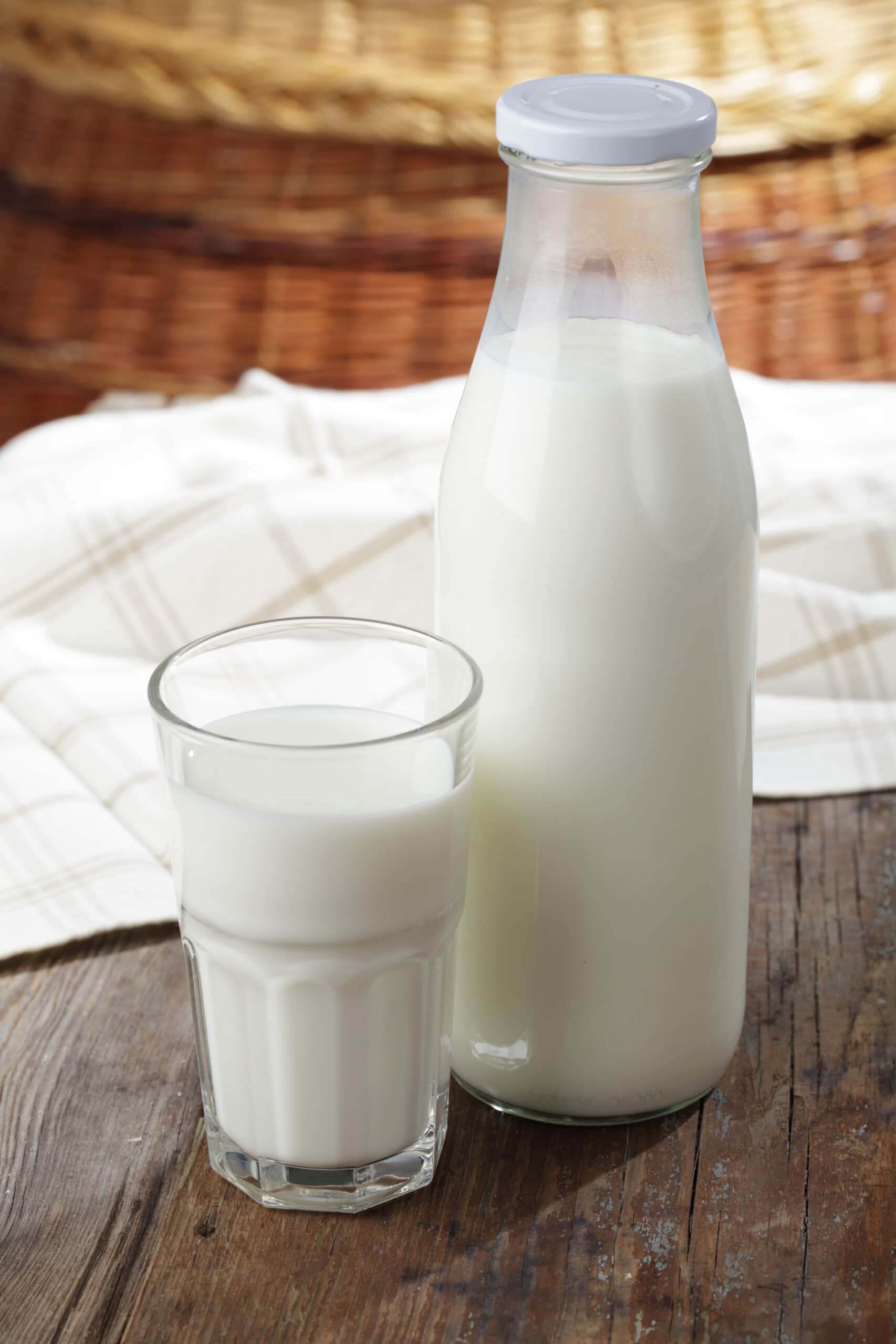 milk in glass