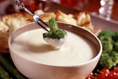 Swiss cheese fondue