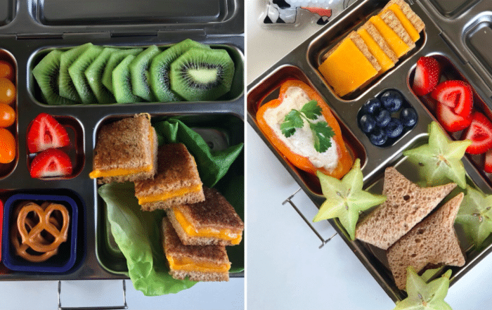 two beautiful lunchboxes side by side