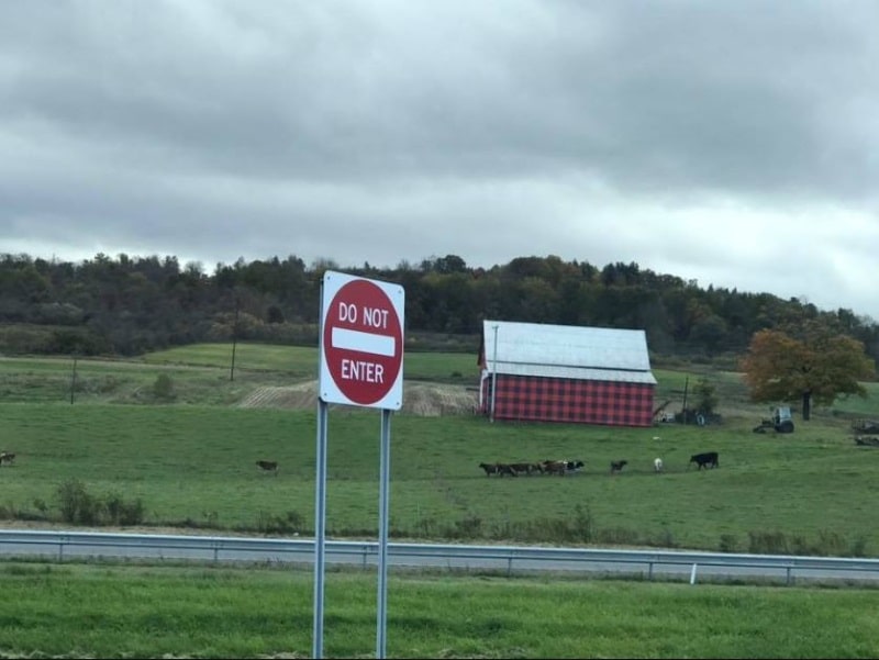 farm from the highway