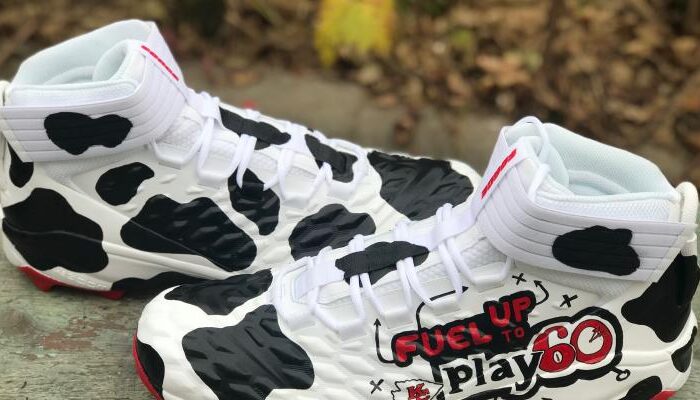 cow print football cleats