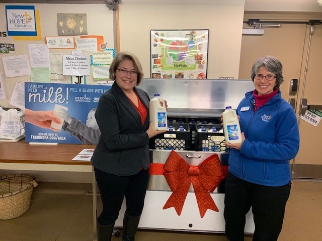 Dairy farmers spread holiday cheer in Central Pennsylvania with milk cooler donation