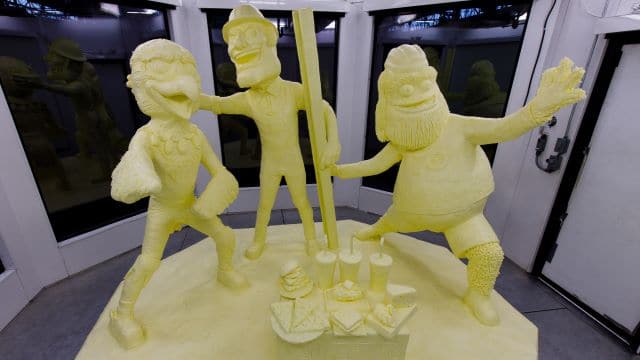 Butter Sculpture Features Dairy Tailgate with Sports Teams Across the State