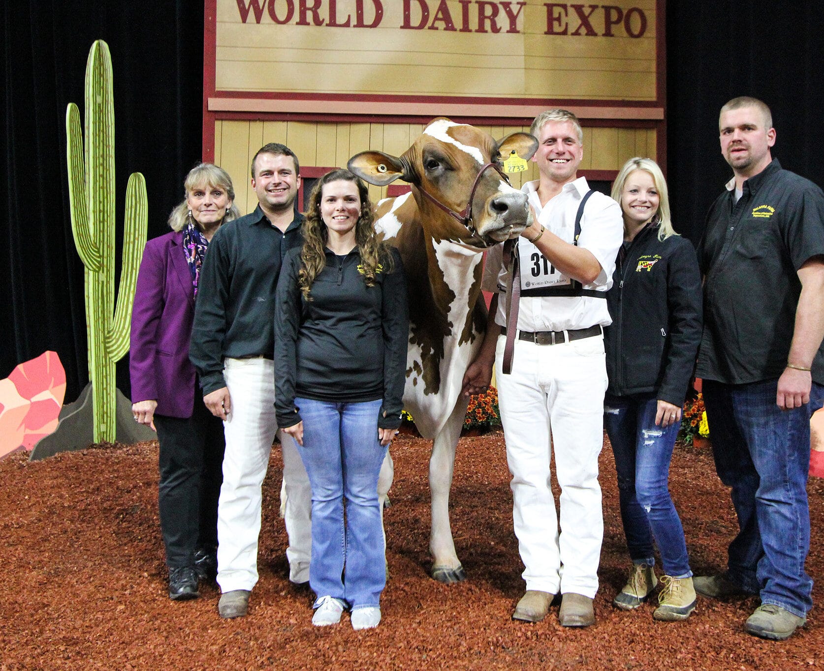 creek family with a show cow
