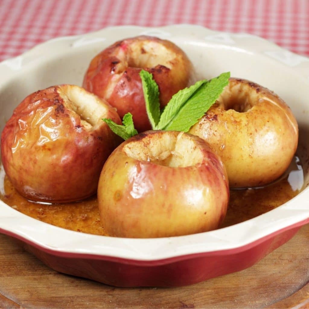 Four baked apples