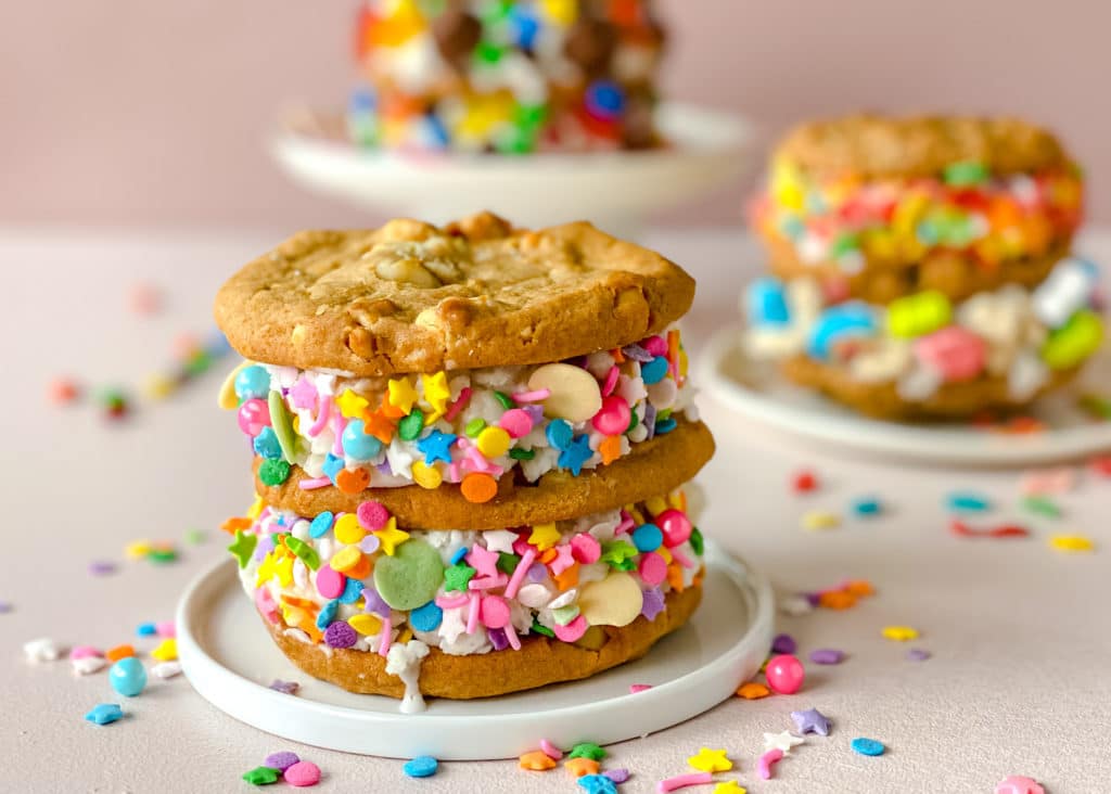 Ice cream sandwich with sprinkles