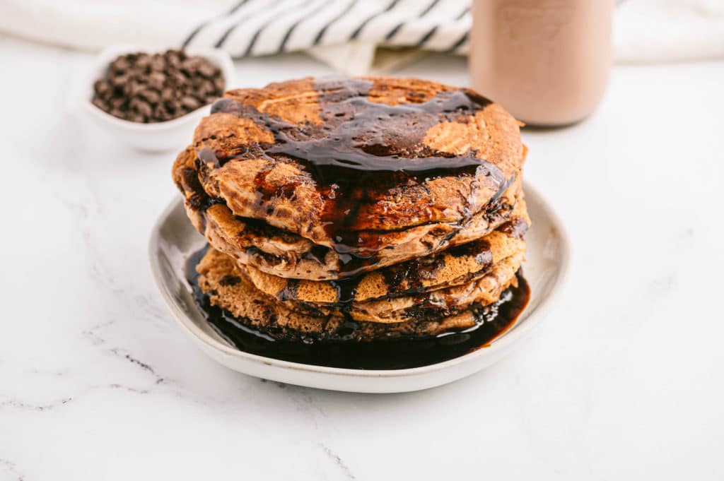 Triple Chocolate Protein Pancakes