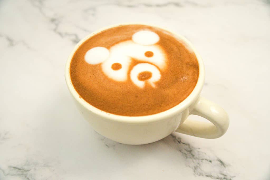 latte art bear