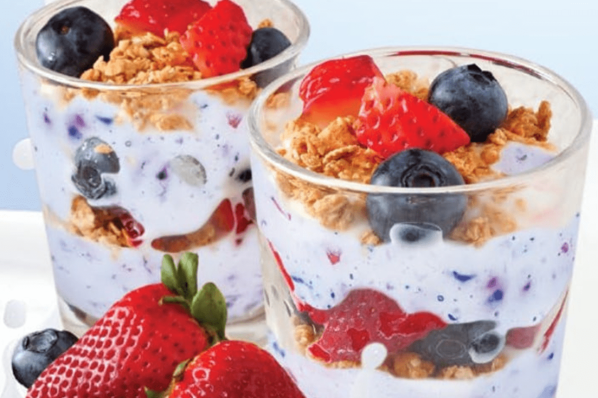 Red, White & Blue Yogurt Parfait