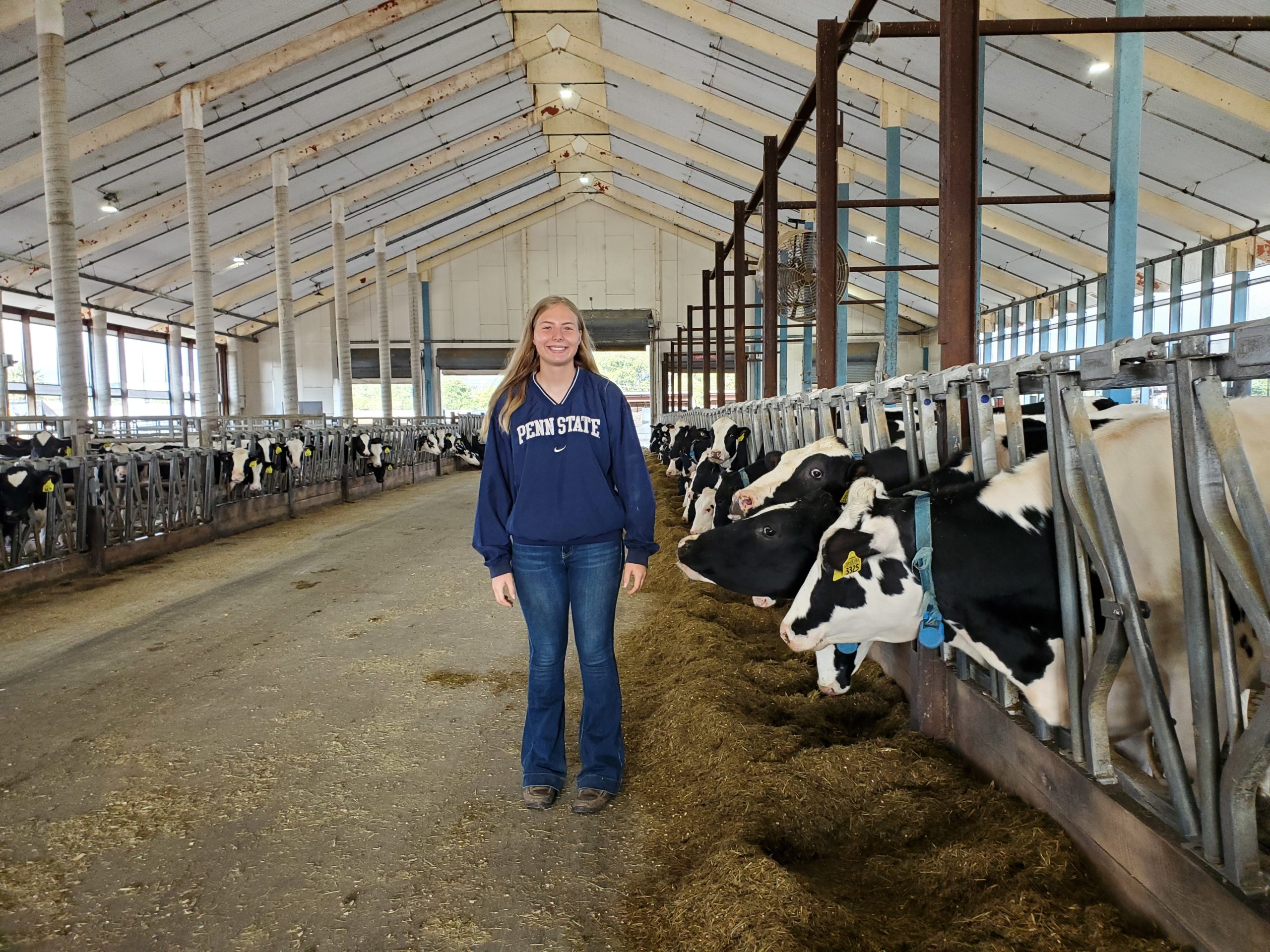 College Student Focused on Dairy Science, Food Insecurity American