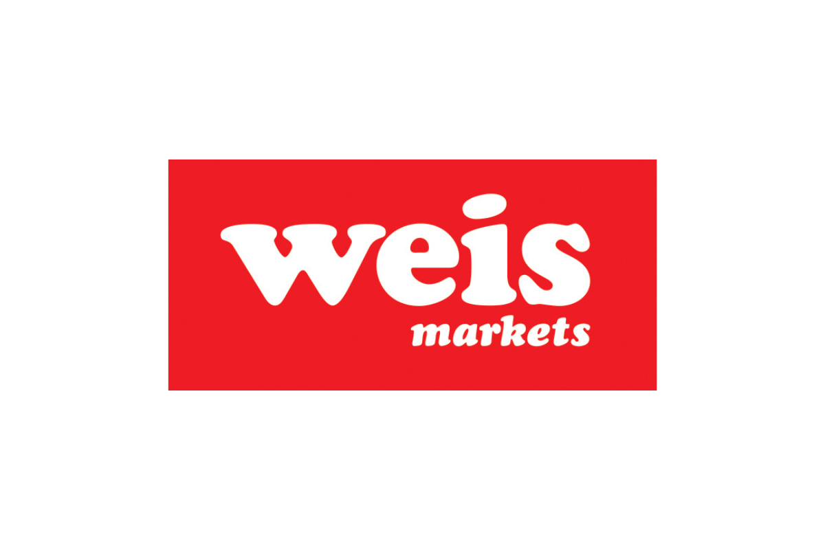 A large red-and-white logo for Weis Markets.