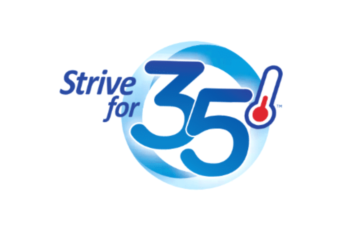 The 'Strive for 35' logo.